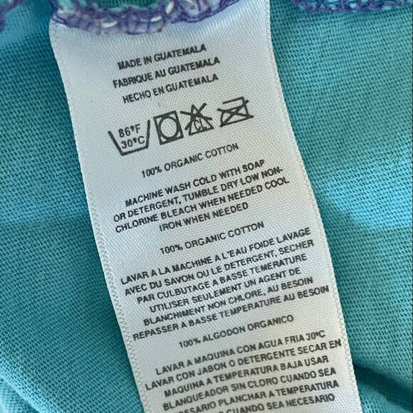 Quiksilver Teal Wave Graphic Short Sleeve Organic Cotton T-shirt size Large - Picture 8 of 8